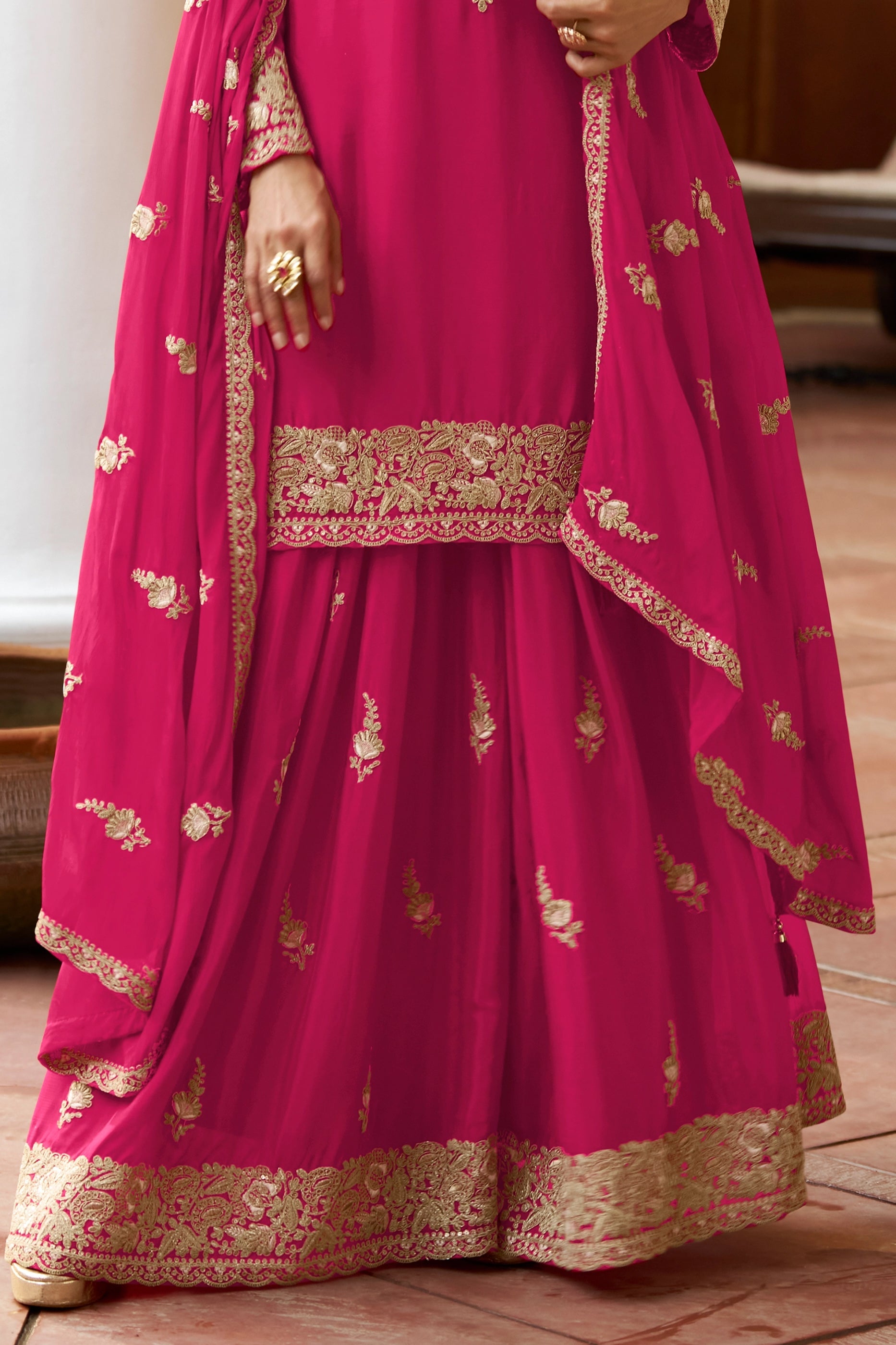 Rani Pink Readymade Embroidered Chinon Suit-SAR10917_5_SareeButa.com