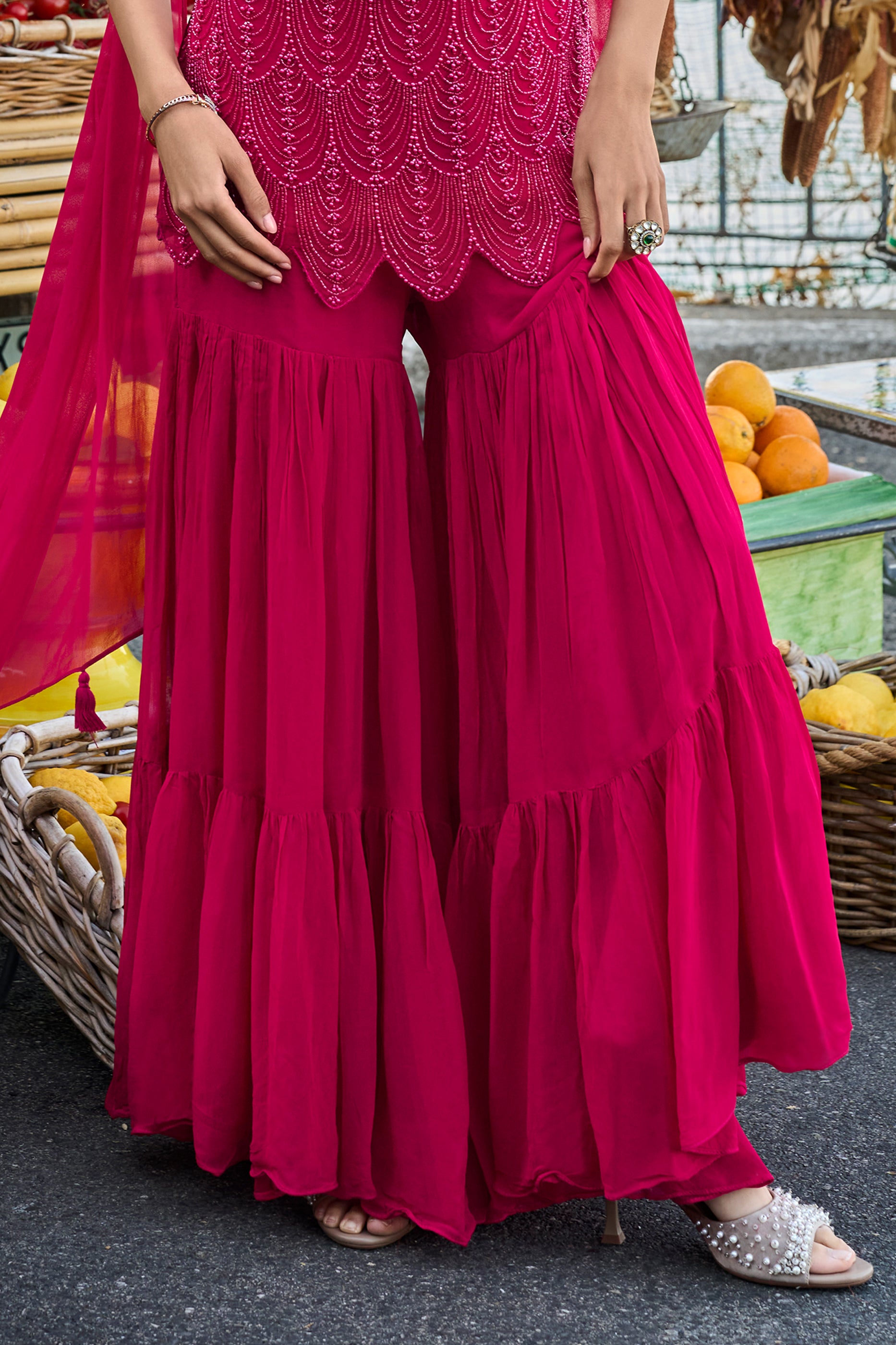 Rani Pink Readymade Embroidered Georgette Sharara Suit-SAR13076_6_SareeButa.com