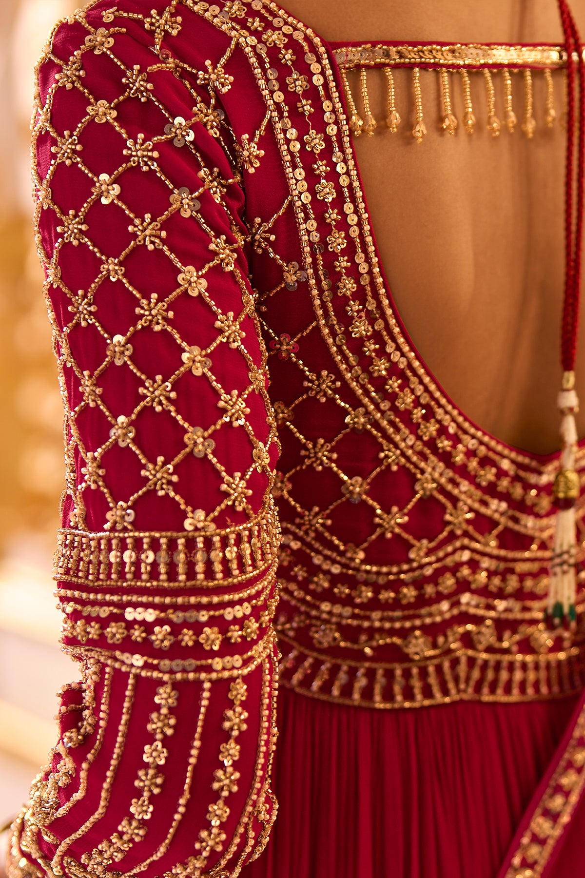 Rani Pink Readymade Georgette Gown With Dupatta-SAR13241_3_SareeButa.com