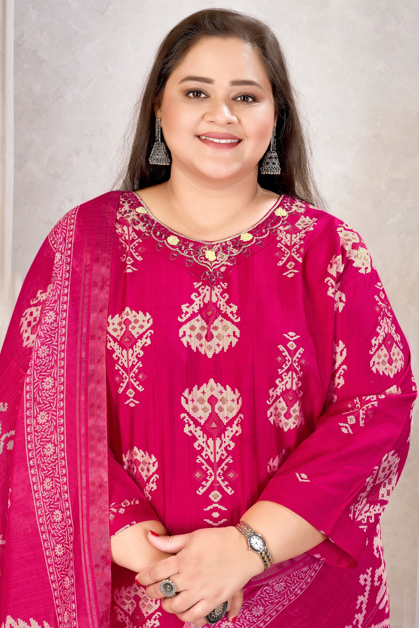 Rani Pink Readymade Viscose Suit-SAR11772_3_SareeButa.com
