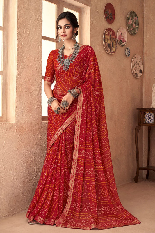 red-chiffon-printed-bandhani-saree-zb131326_1_SareeButa.com