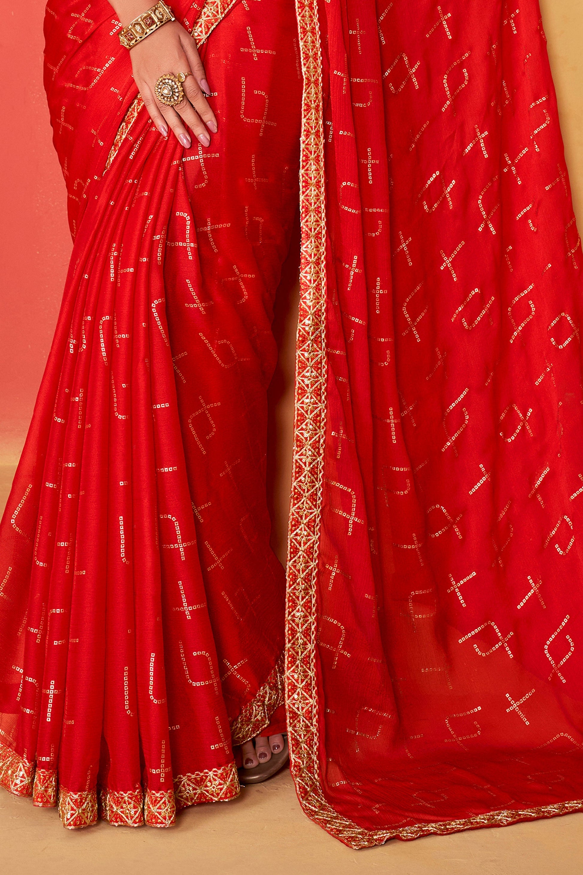 red-embroidered-chiffon-bandhani-saree-zb131245_4_SareeButa.com