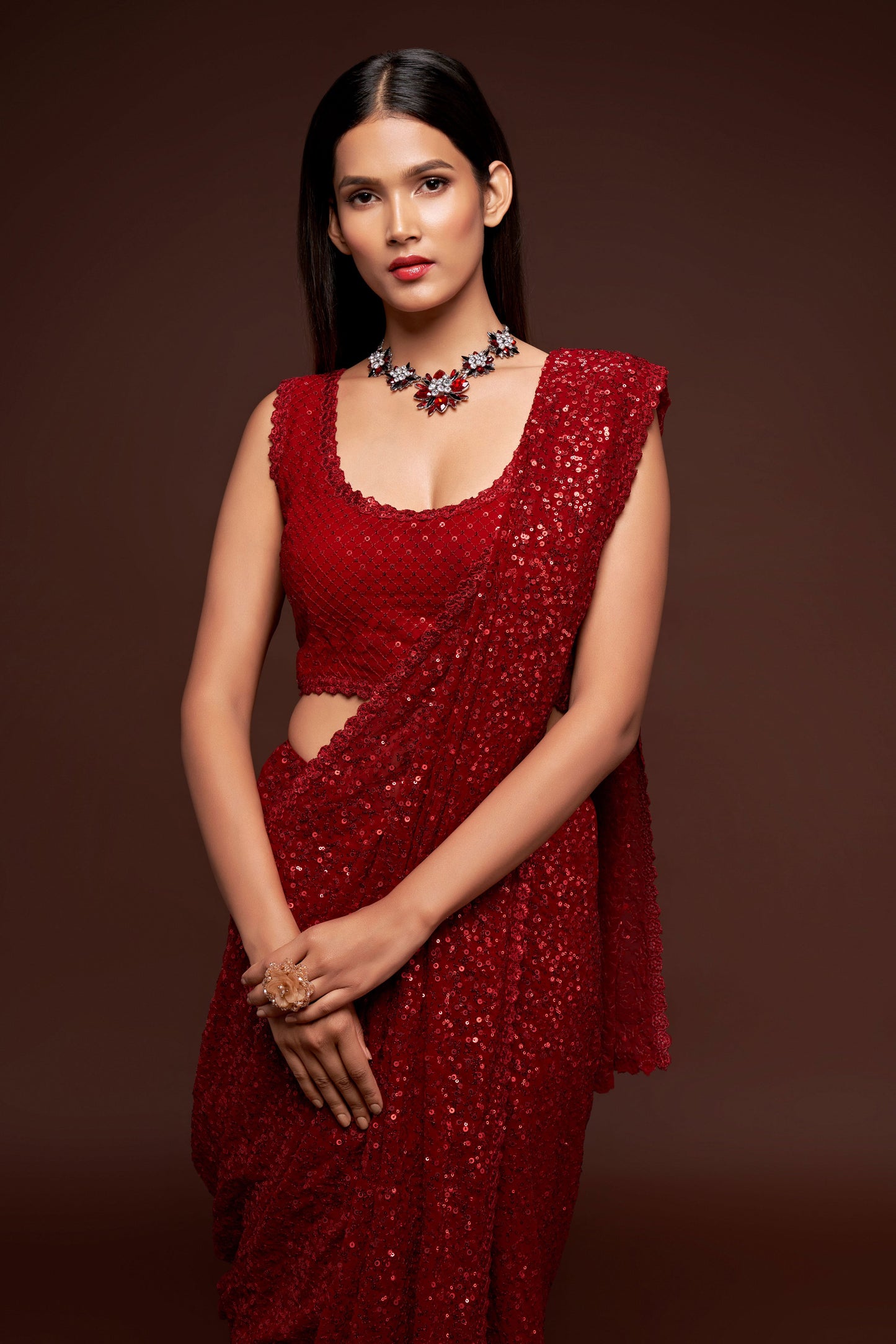 red-georgette-sequin-saree-zb131767_2_SareeButa.com