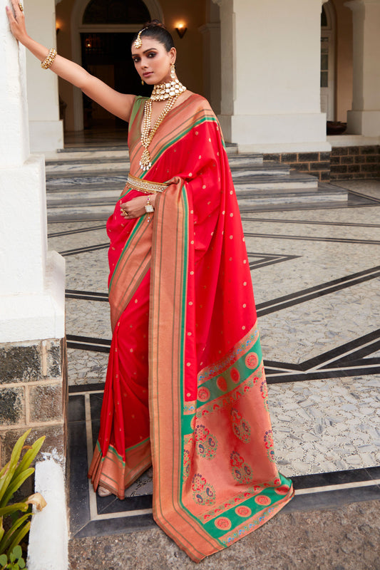 Red Paithani Saree-ZB131935_1