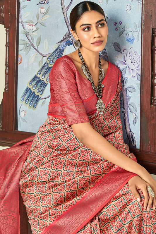 red-printed-satin-silk-saree-zb130753_2_SareeButa.com