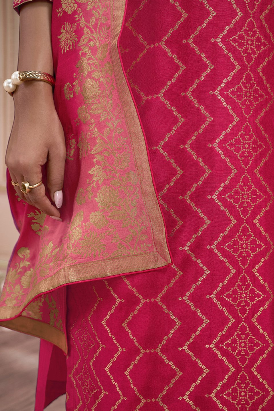 Red Dola Silk Readymade Salwar Suit-SS134_6_SareeButa.com