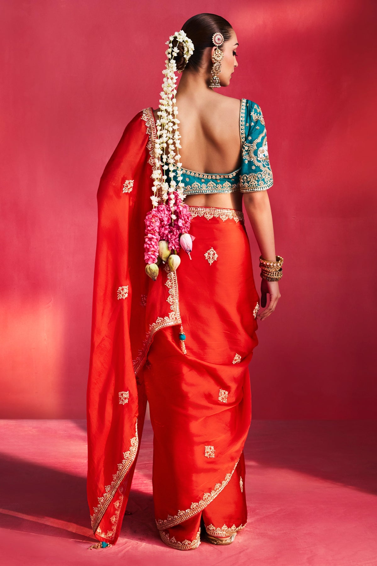 Red Natural Crepe Embroidered Saree-SAR13299_5_SareeButa.com