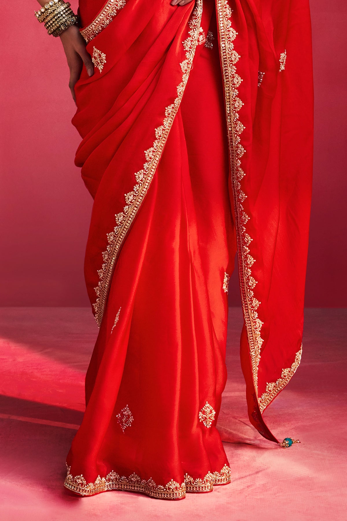 Red Natural Crepe Embroidered Saree-SAR13299_7_SareeButa.com