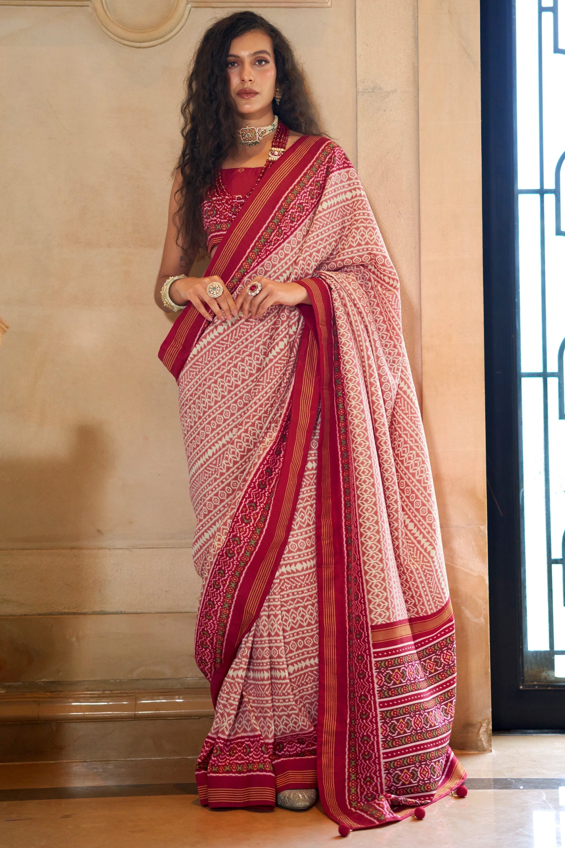 Red Printed Silk Saree-SAR11349_1_SareeButa.com