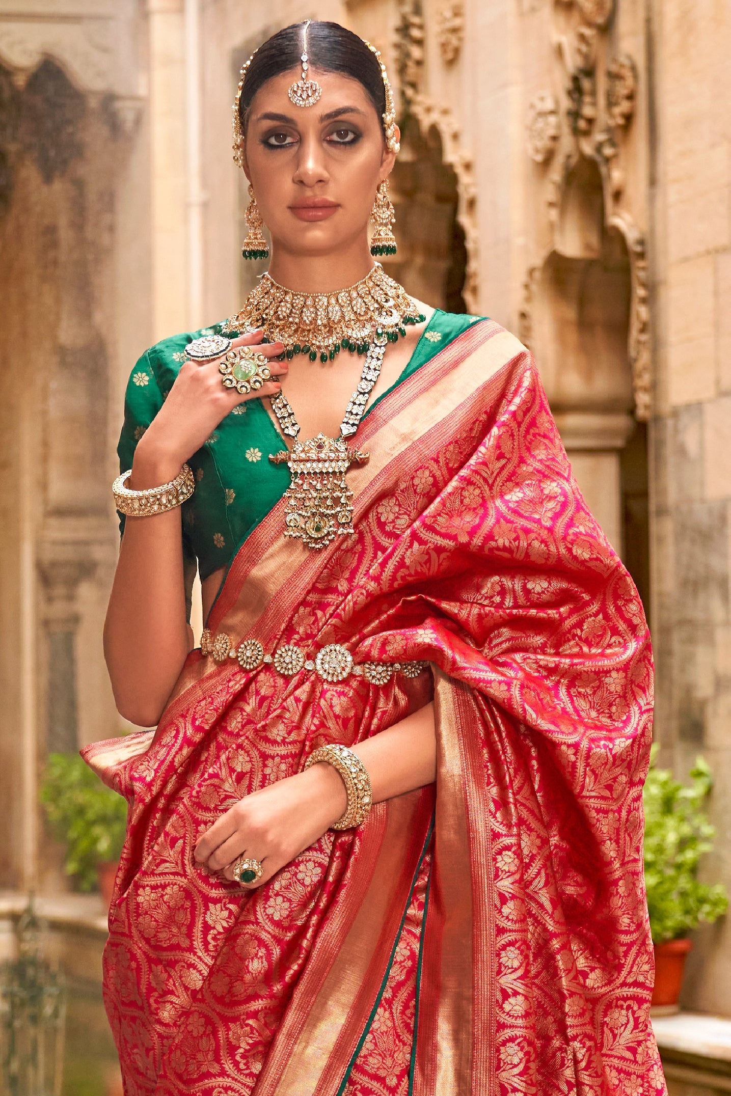 red-printed-silk-saree-zb132490_3_SareeButa.com