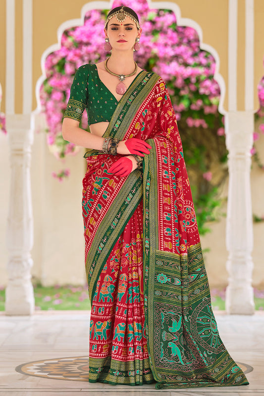 Red Printed Silk Saree-ZB133672_1_SareeButa.com