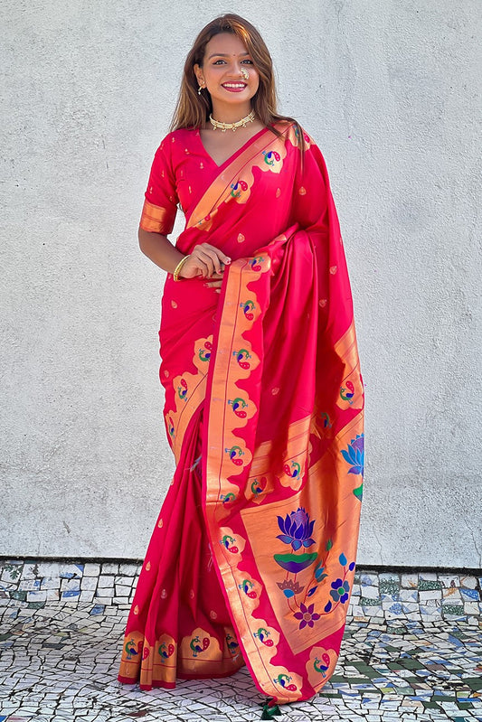 Red Paithani Saree-ZB133090_1_SareeButa.Com