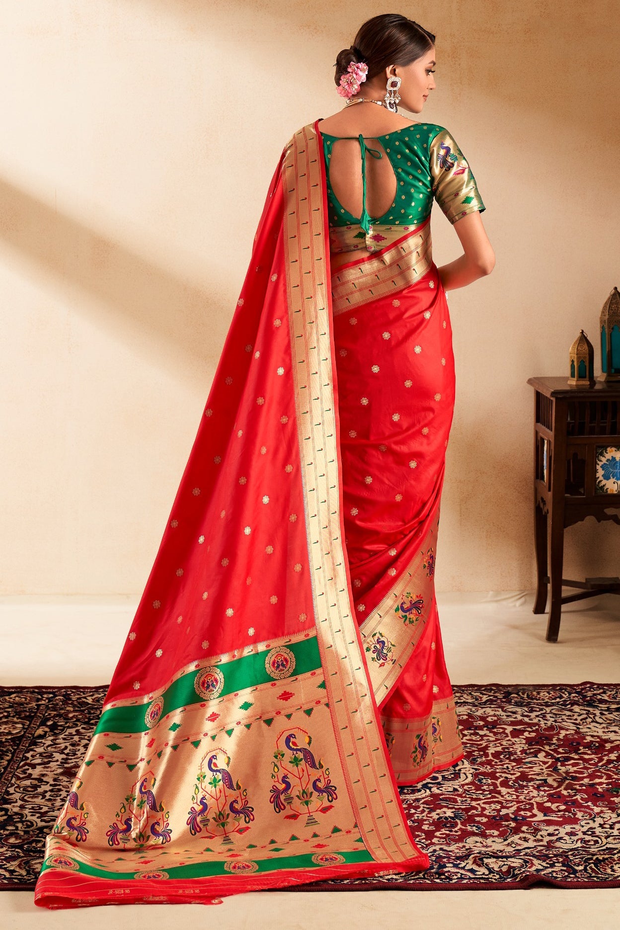 Red Woven Paithani Saree-ZB134713_2_SareeButa.com