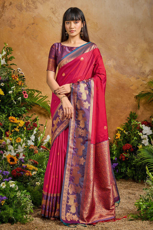 Red Woven Silk Saree-SAR11214_1_SareeButa.com