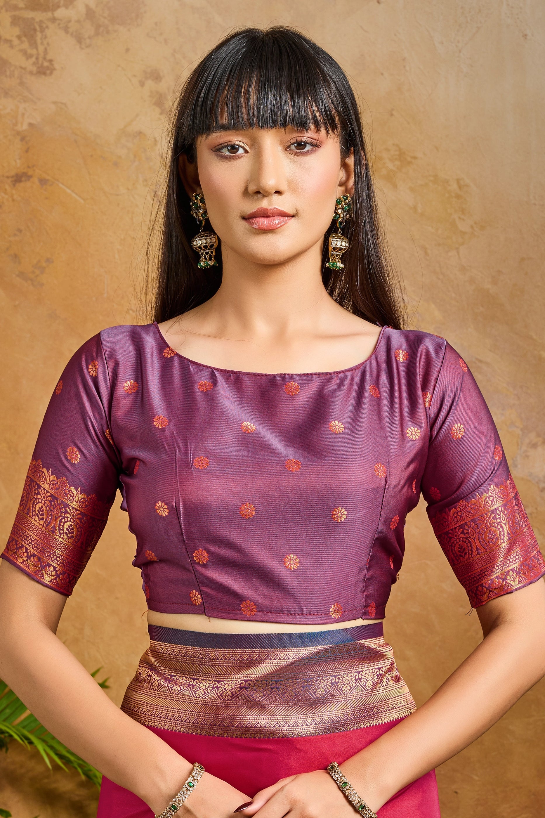 Red Woven Silk Saree-SAR11214_3_SareeButa.com