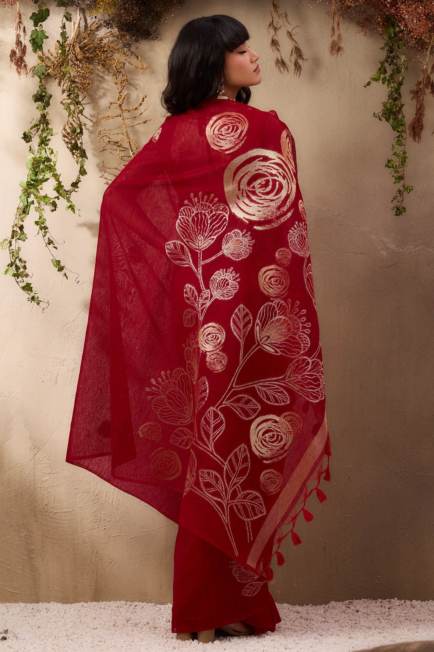 Red Woven Silk Saree-SAR11222_4_SareeButa.com