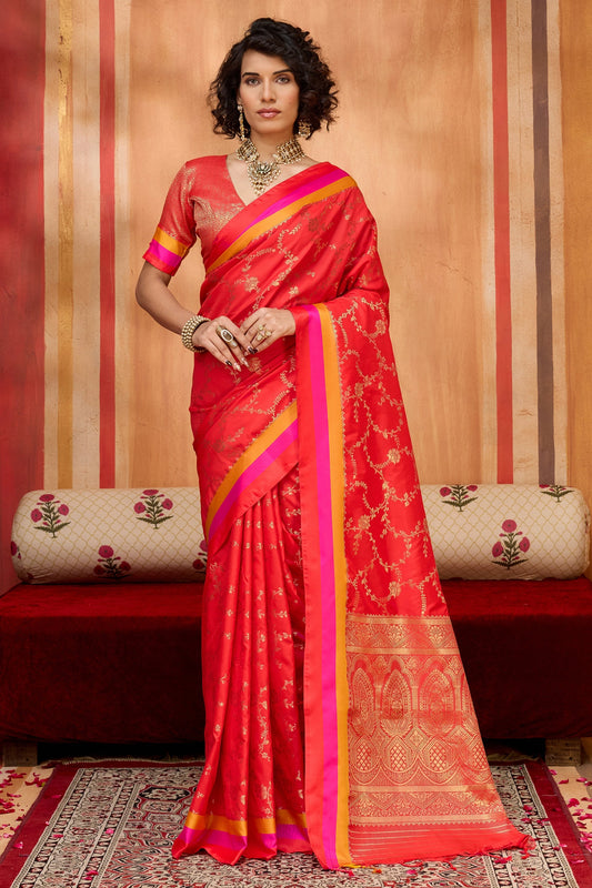 Red Woven Silk Saree-SAR11231_1_SareeButa.com