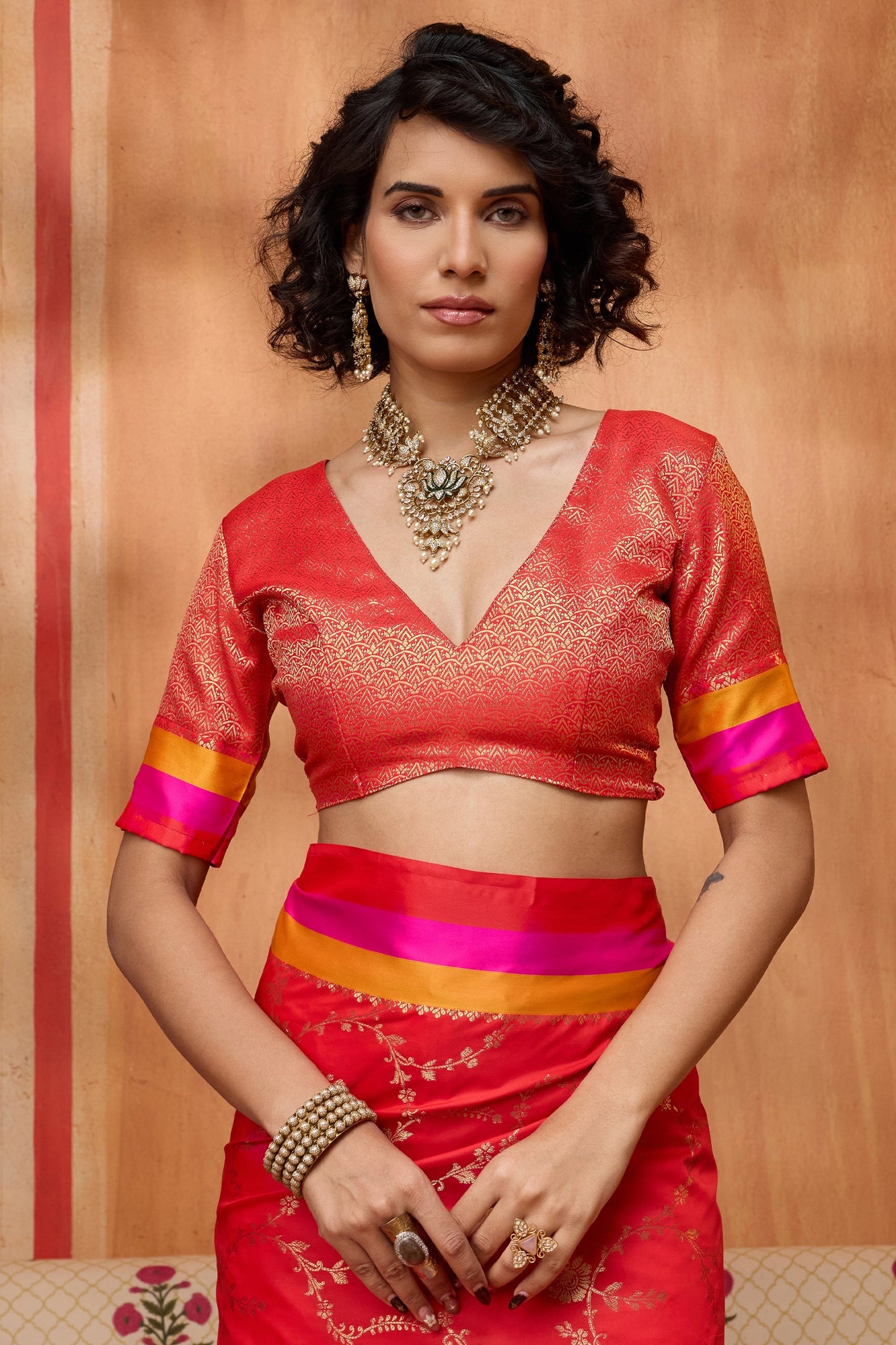 Red Woven Silk Saree-SAR11231_4_SareeButa.com
