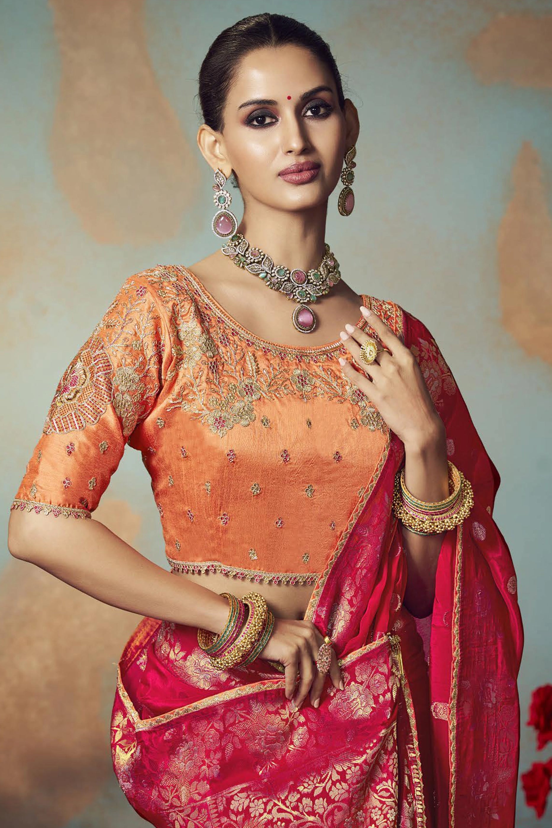 Red Woven Silk Saree-SAR11598_2_SareeButa.com