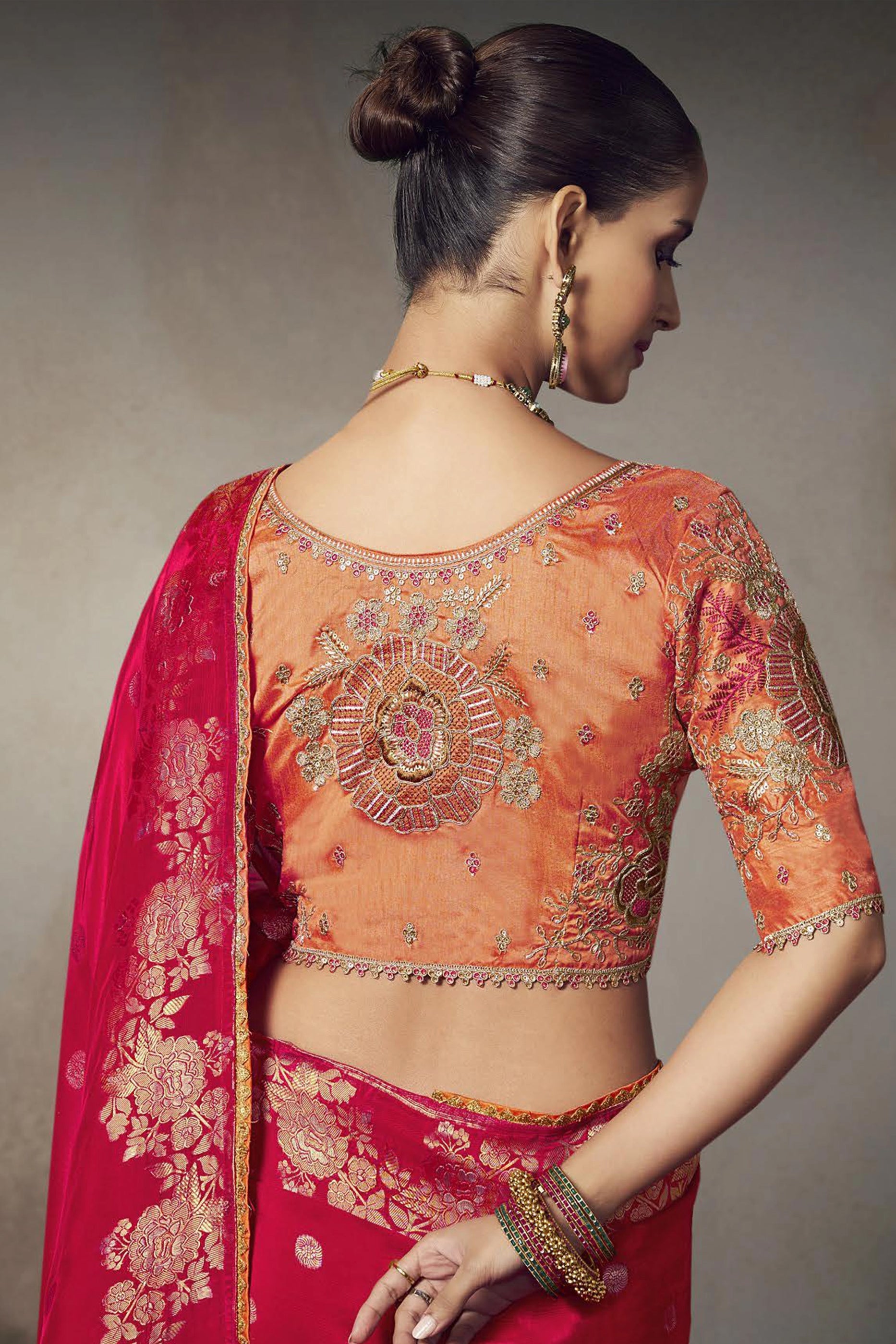 Red Woven Silk Saree-SAR11598_3_SareeButa.com