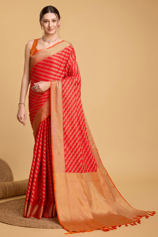 Red Woven Silk Saree-ZB133121_1_SareeButa.com