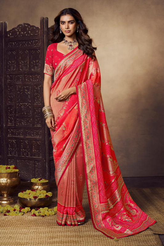 Red Woven Viscose Silk Saree-SAR11024_1_SareeButa.com
