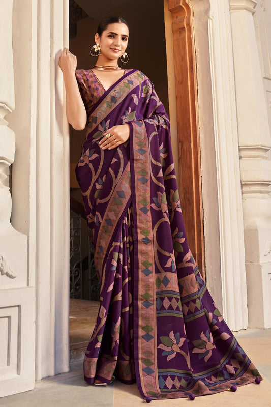 Regal Purple Silk Saree-SAR11324_1_SareeButa.com
