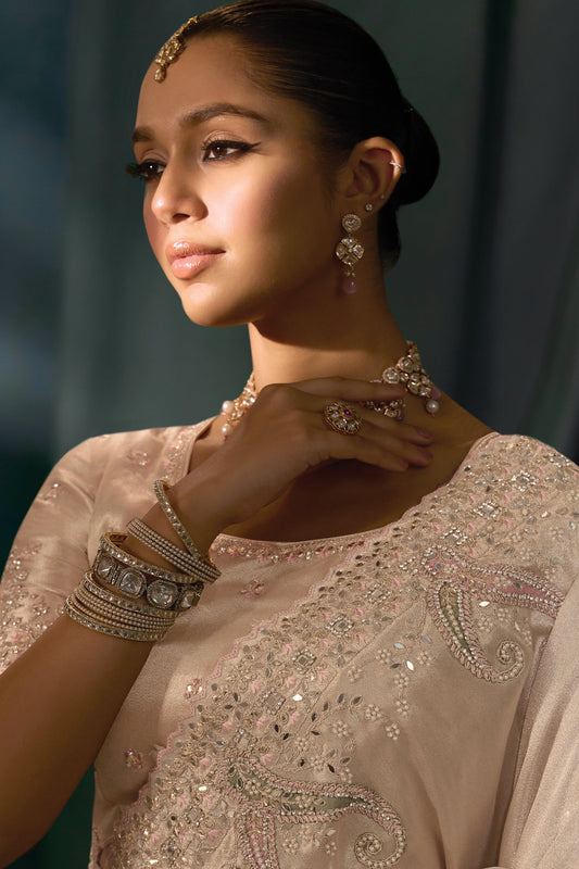 Rose Gold Embroidered Silk Saree-SAR10394_2_SareeButa.com