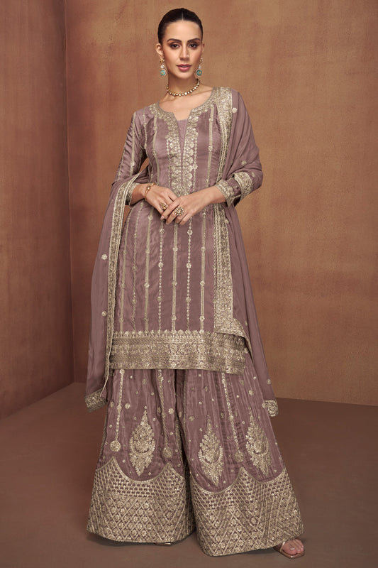 Rose Mauve Readymade Heavy Work Embroidered Silk Suit-SS661_1_SareeButa.com
