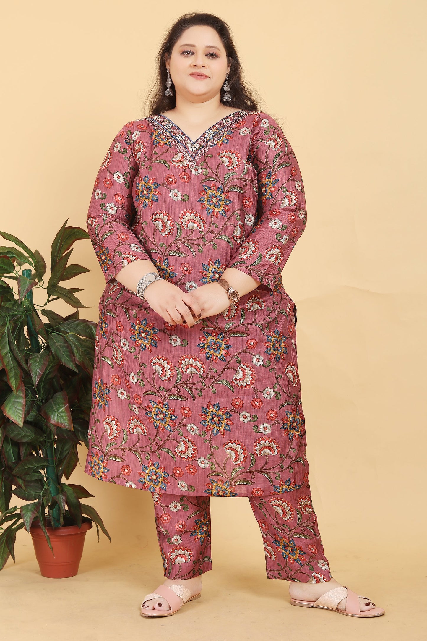 Rose Pink Readymade Viscose Suit-SAR11764_4_SareeButa.com