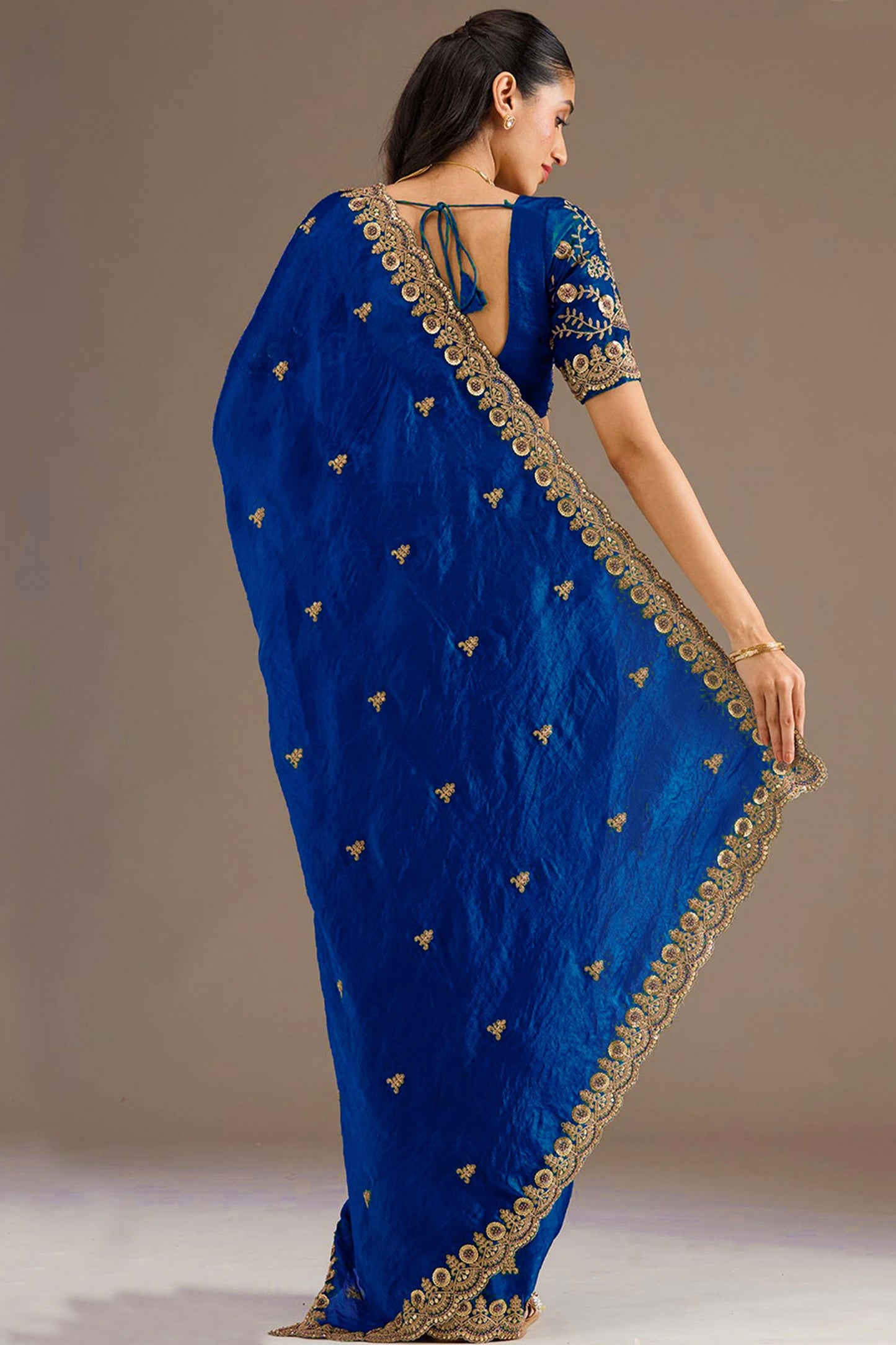 Royal Blue Embroidered Tissue Saree-SAR12575_4_SareeButa.com