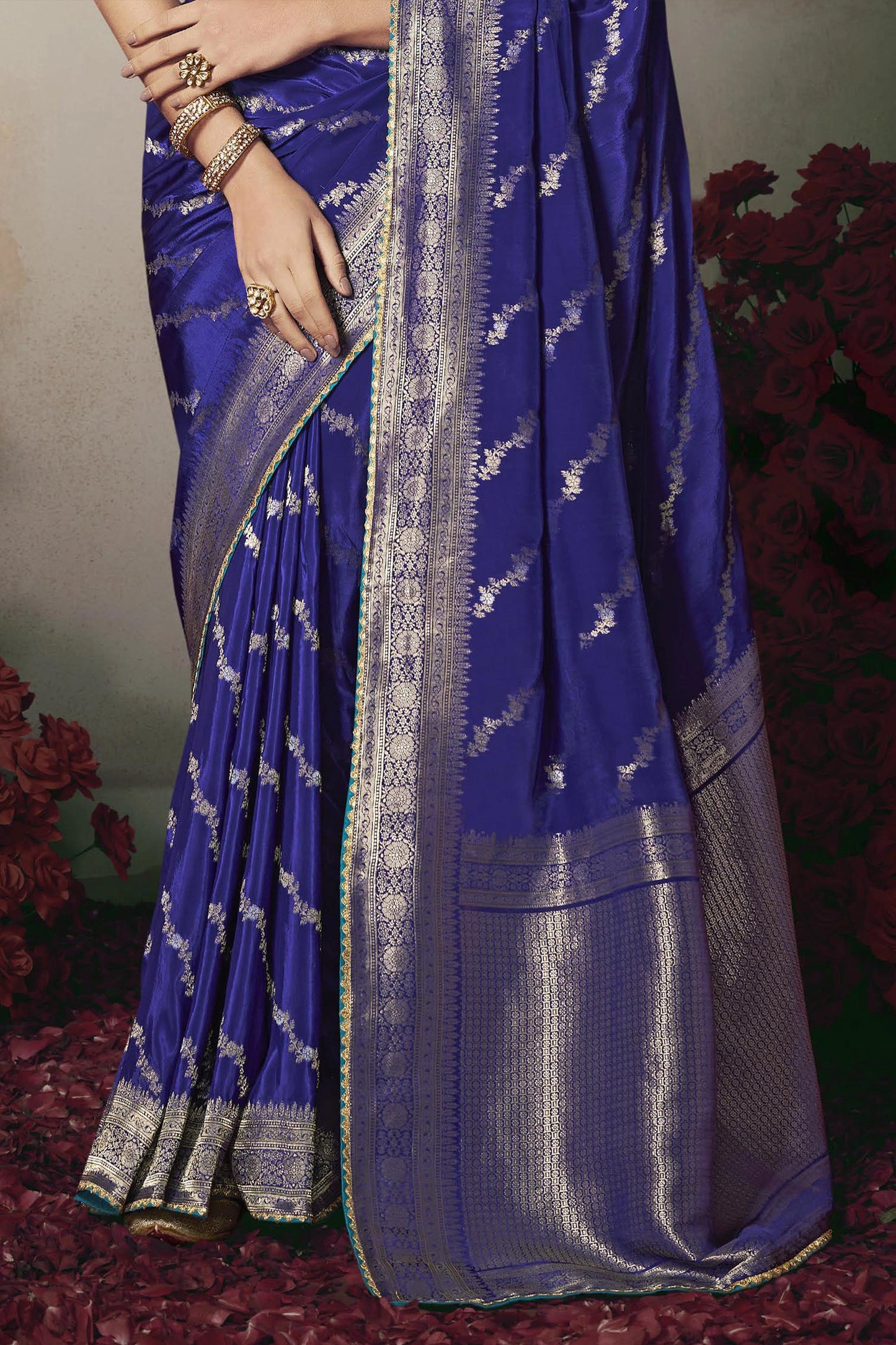 Royal Blue Woven Silk Saree-SAR11600_5_SareeButa.com