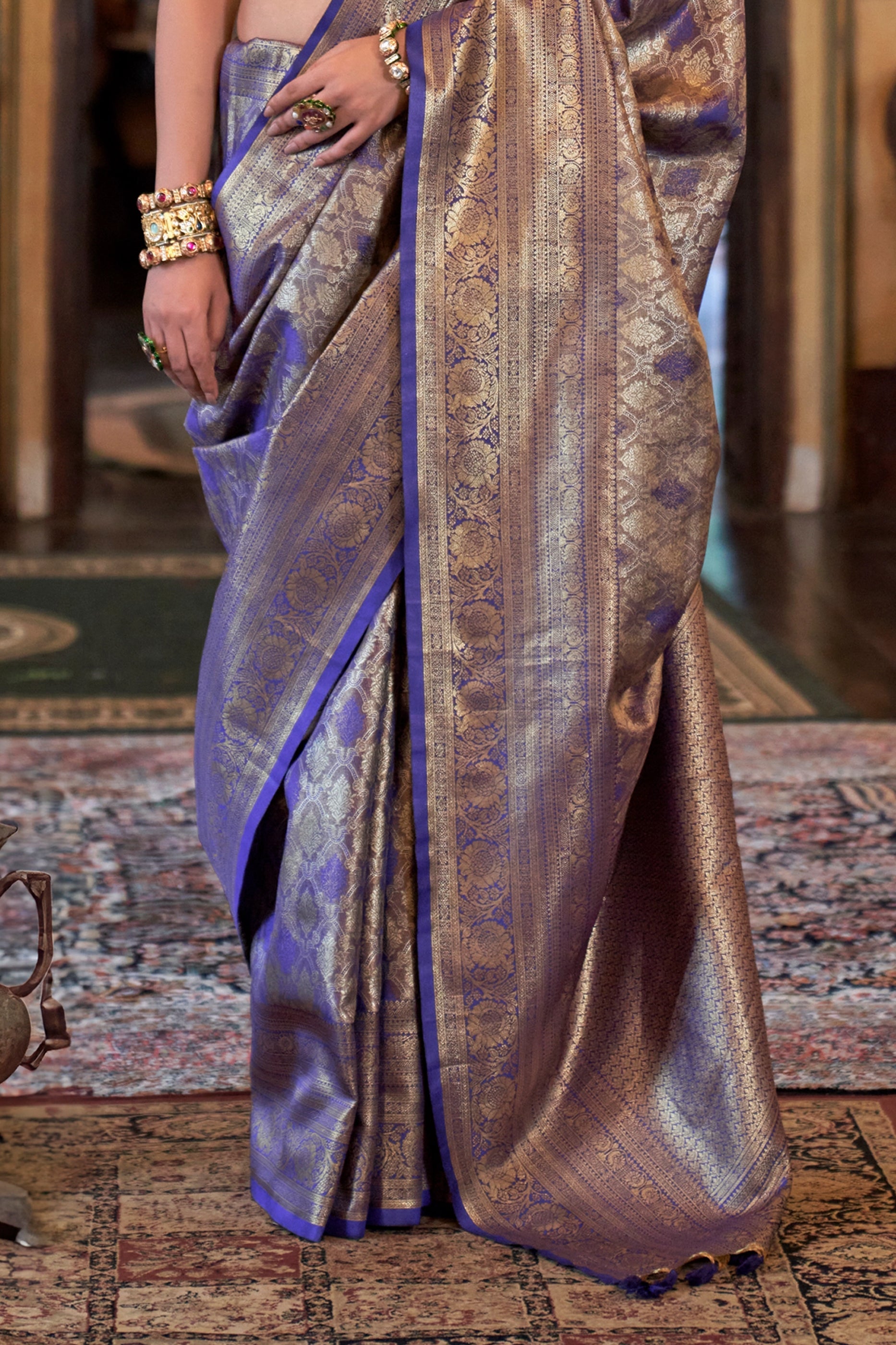 Royal Purple Woven Tissue Silk Saree-SAR11315_4_SareeButa.com