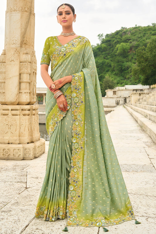 Sage Green Woven Banarasi Saree-ZB133311_1_SareeButa.com