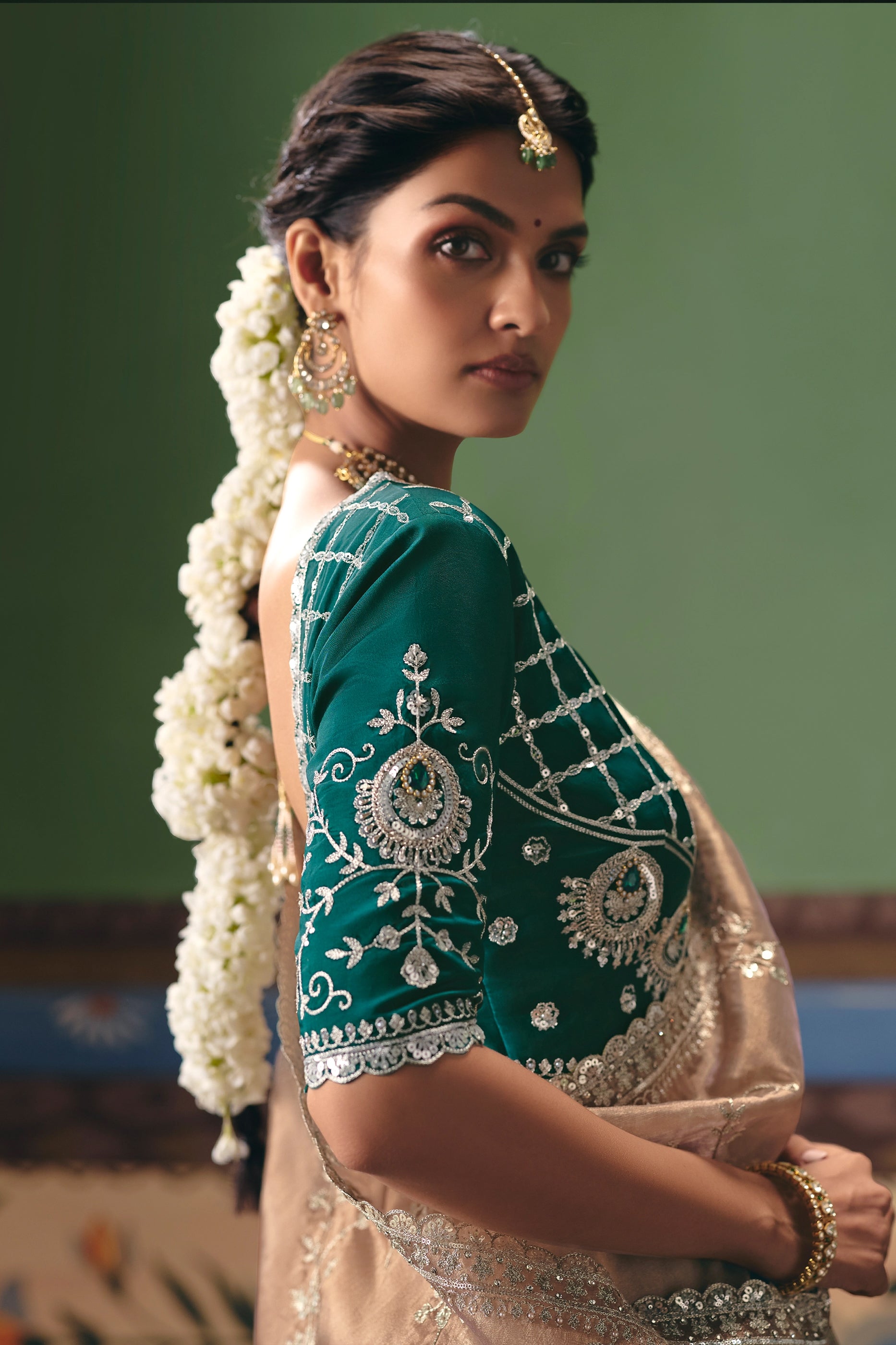 Sand Beige Embroidered Organza Silk Saree-SAR12260_3_SareeButa.com