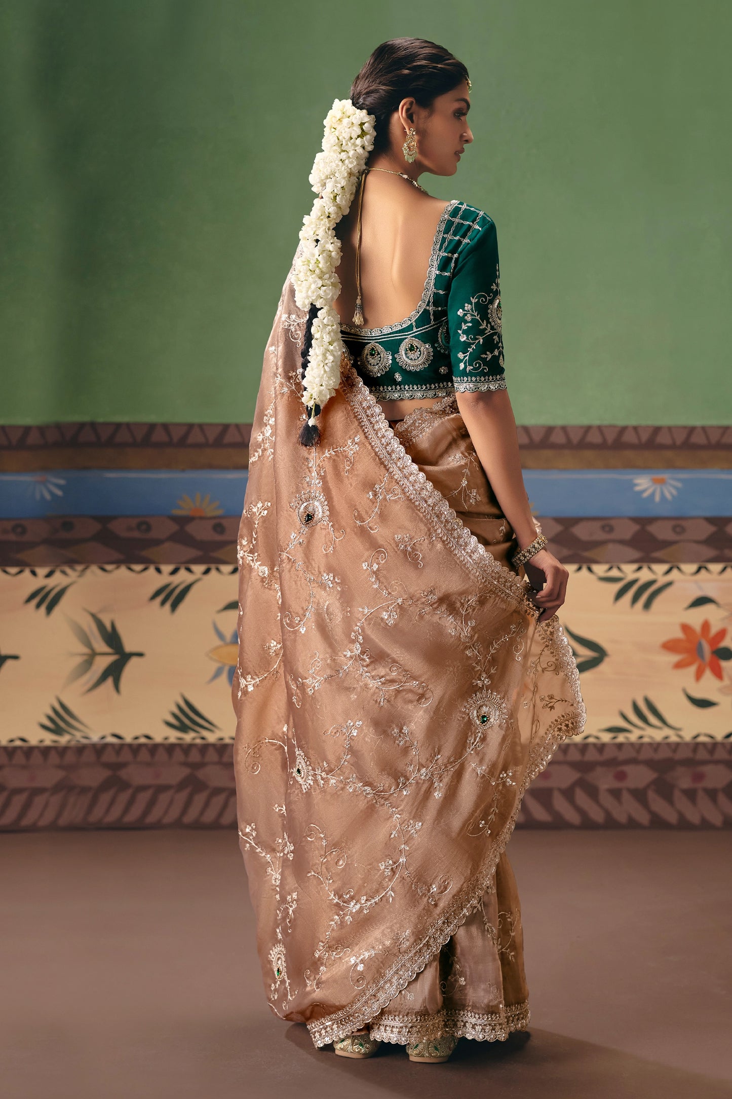 Sand Beige Embroidered Organza Silk Saree-SAR12260_4_SareeButa.com