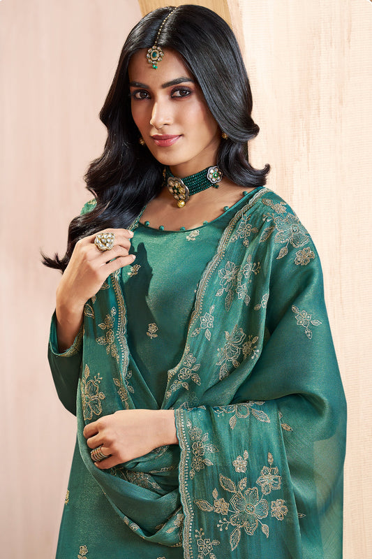Sea Green Embroidered Silk Suit-SAR11747_2_SareeButa.com