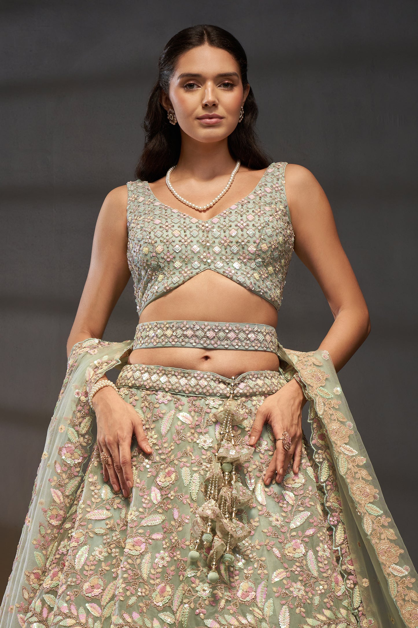 Sea Green Semi-Stitched Embroidered Net Lehenga-SAR12829_7_SareeButa.com