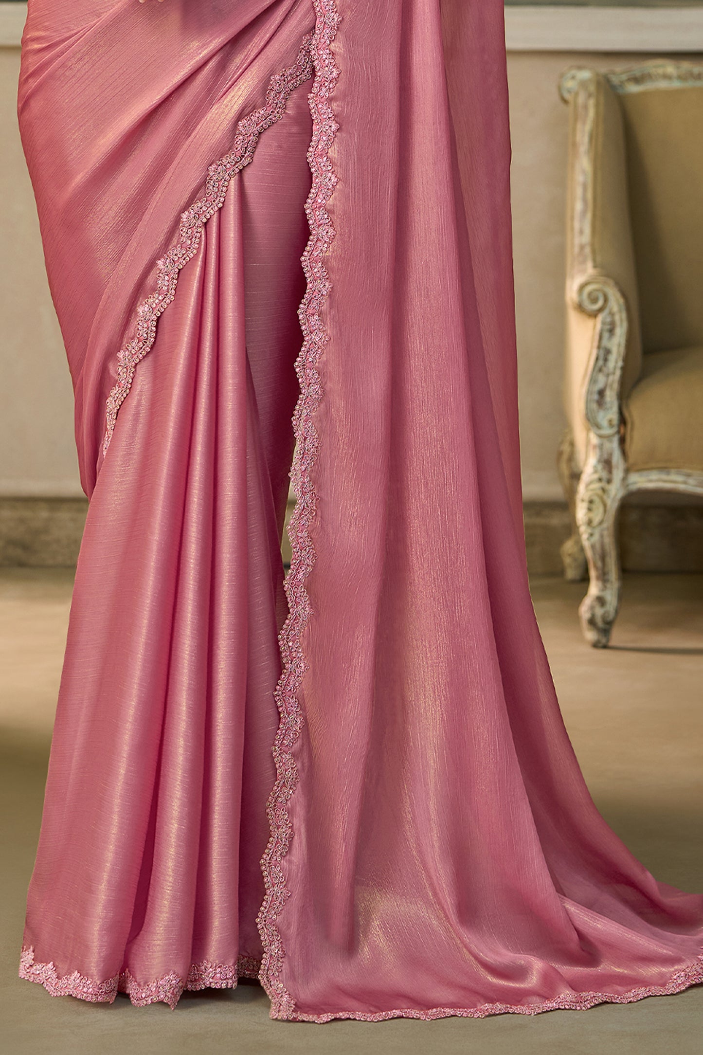 Shimmer Pink Embroidered Chiffon Saree-SAR13172_6_SareeButa.com