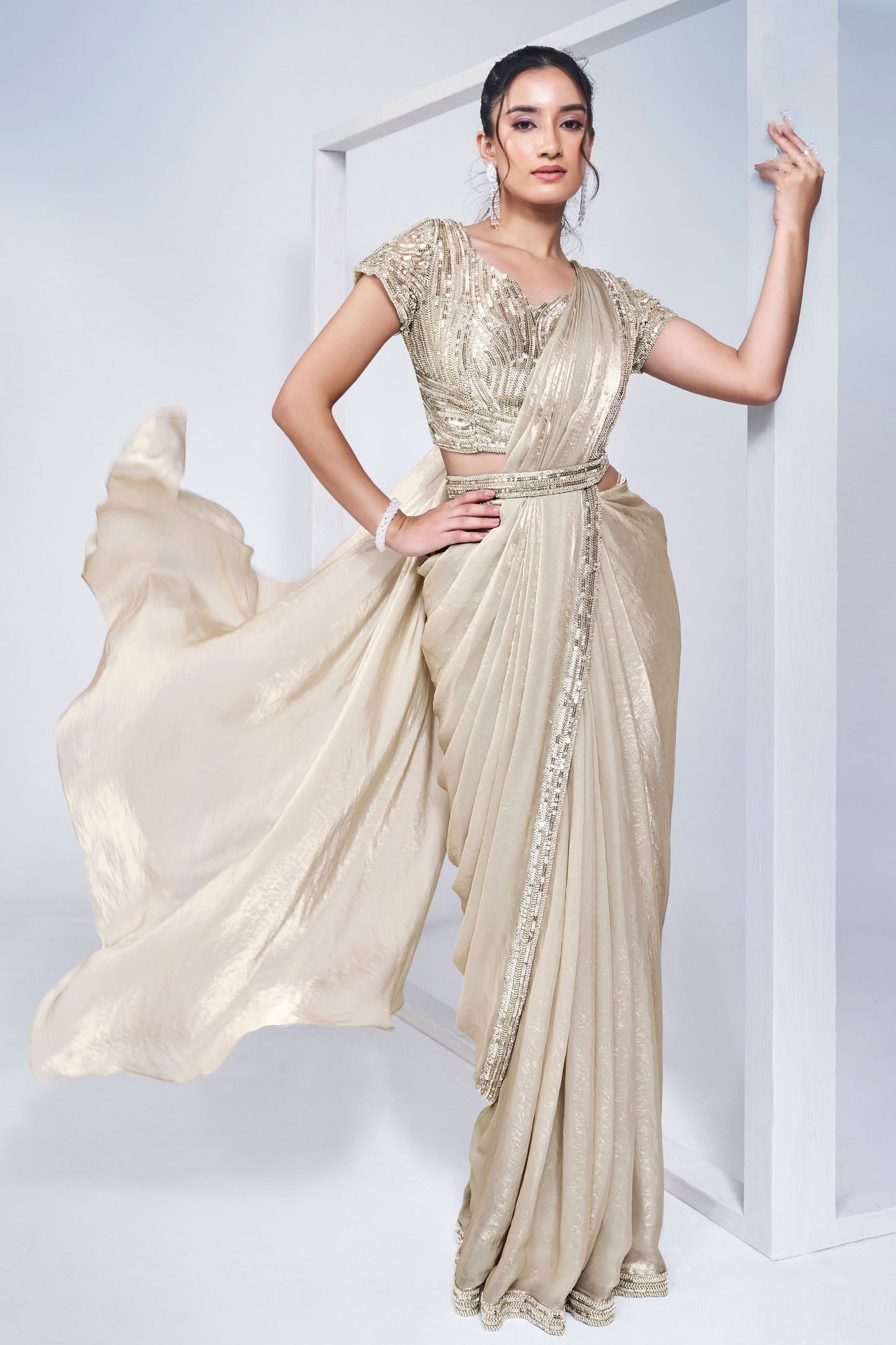 Silver Satin Silk Readymade Saree-ZB133207_3_SareeButa.com