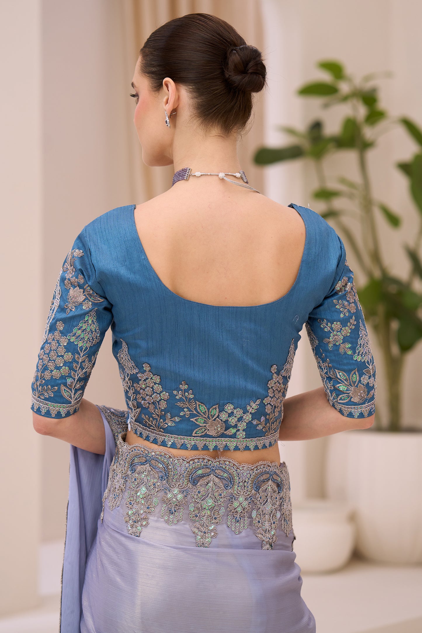 Silver Grey Embroidered Satin Saree-SAR12445_4_SareeButa.com