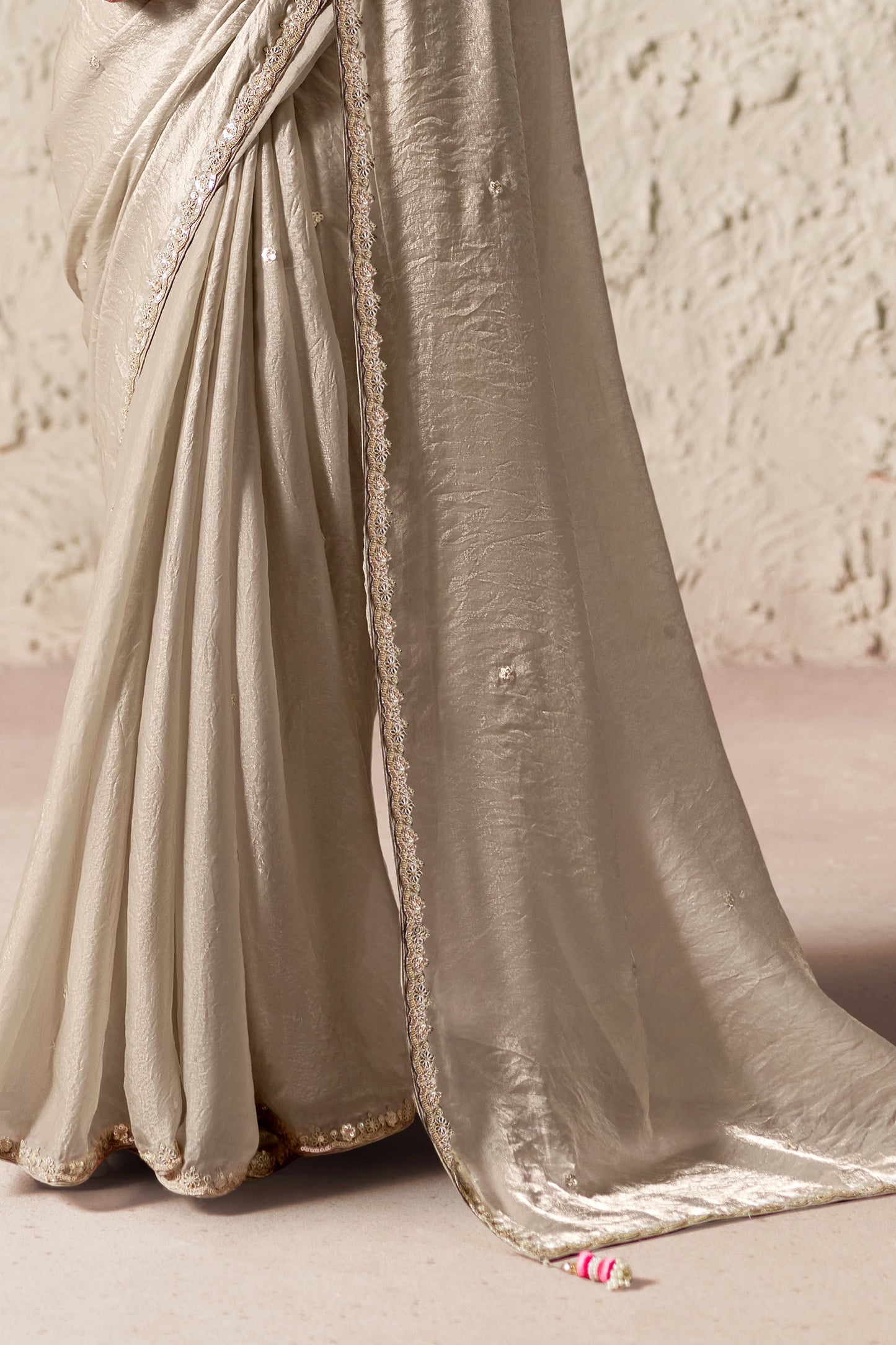 Silver Grey Embroidered Tissue Organza Saree-SAR12783_4_SareeButa.com