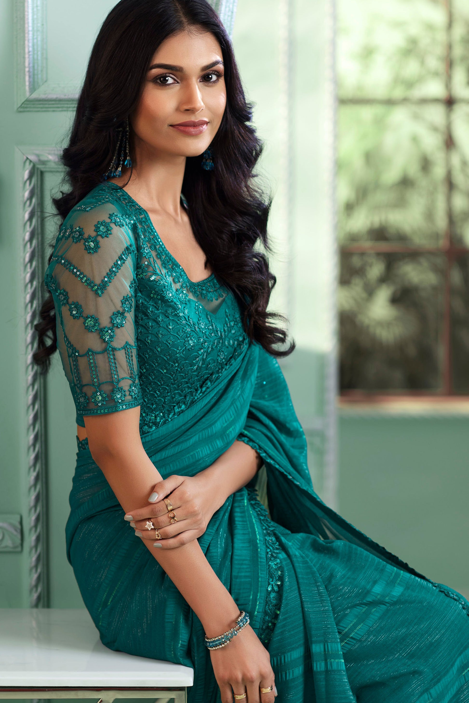 teal-chiffon-saree-zb131722_2_SareeButa.com