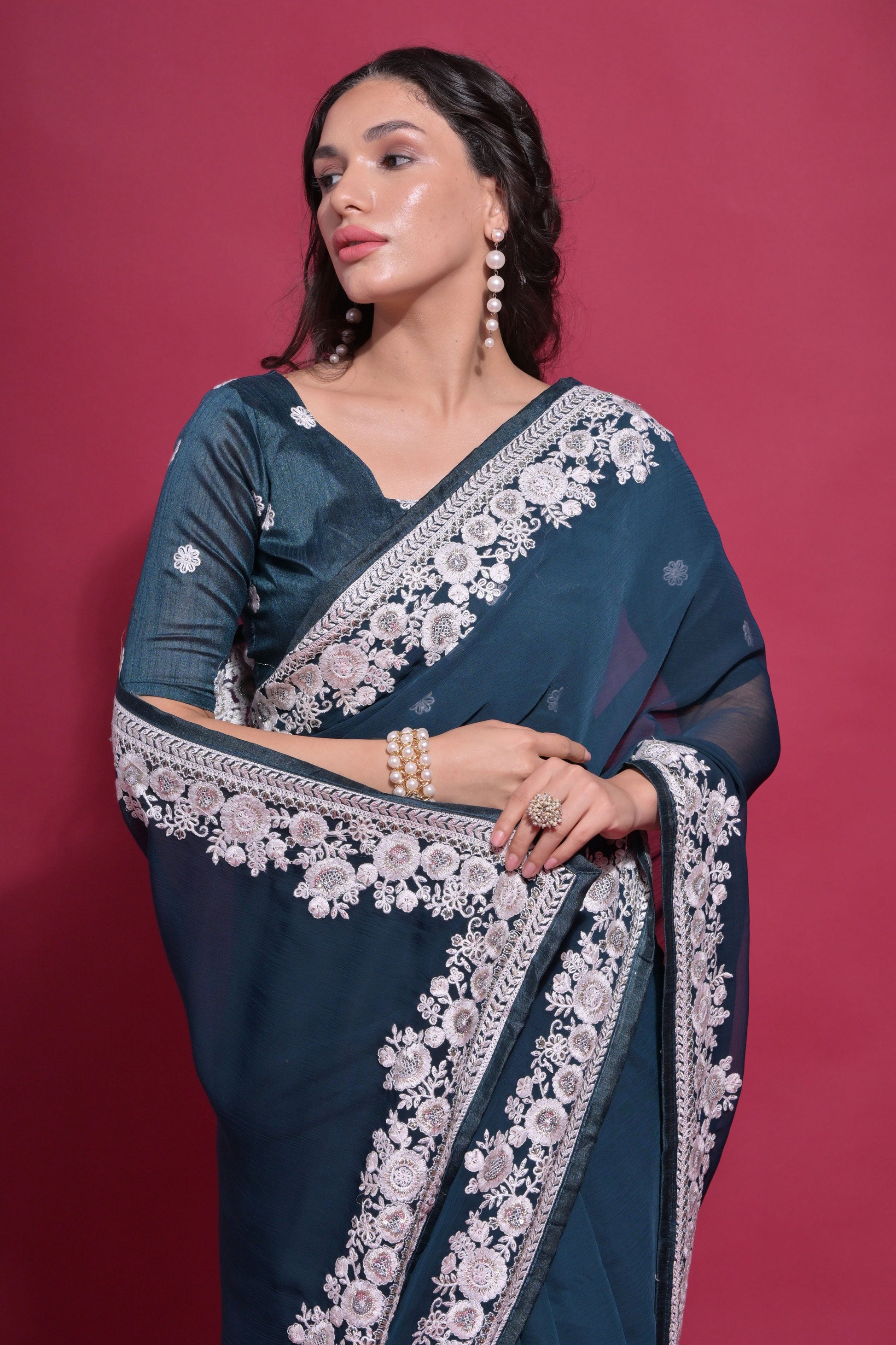 teal-embroidered-georgette-saree-zb132127_2_SareeButa.com