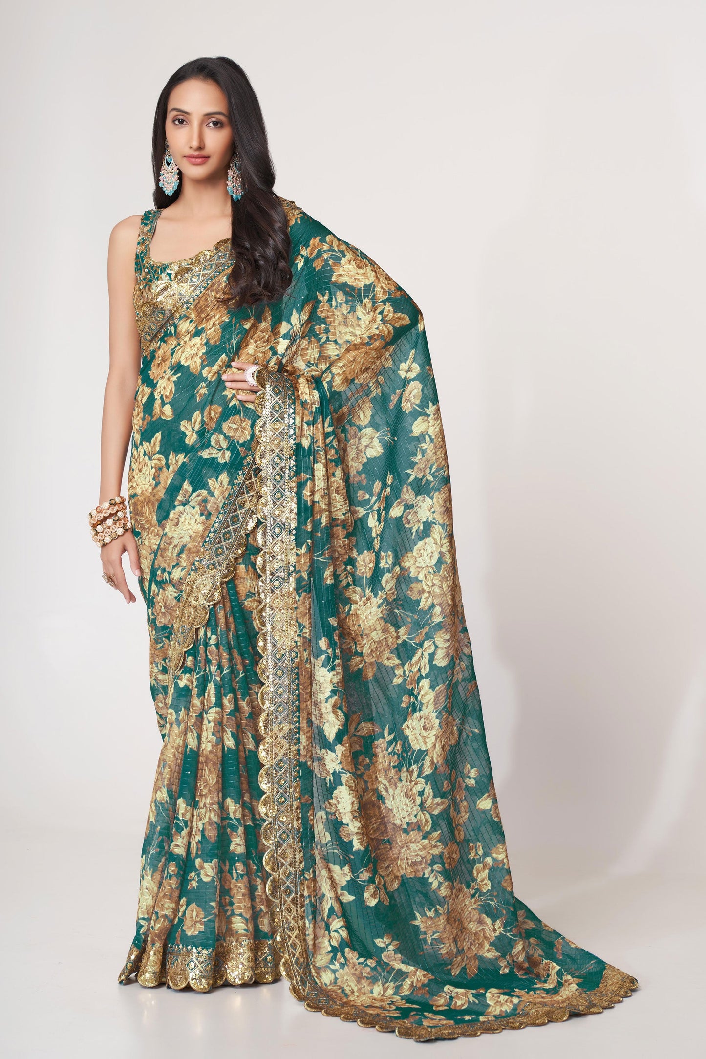 teal-embroidered-organza-saree-zb131754_1_SareeButa.com