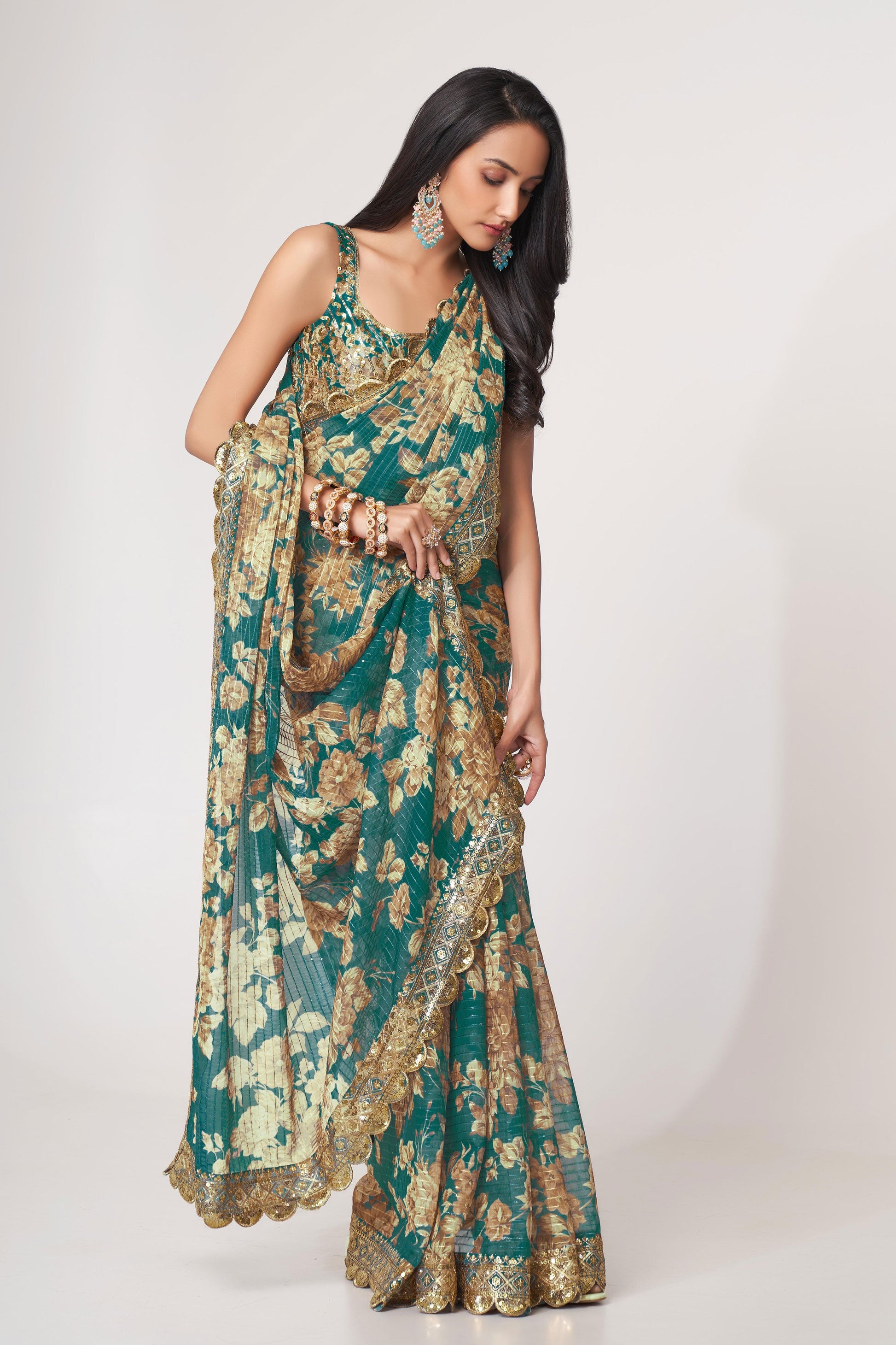 teal-embroidered-organza-saree-zb131754_2_SareeButa.com