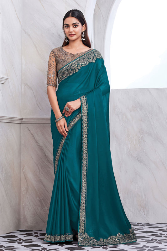 teal-embroidered-silk-saree-zb132283_1_SareeButa.com