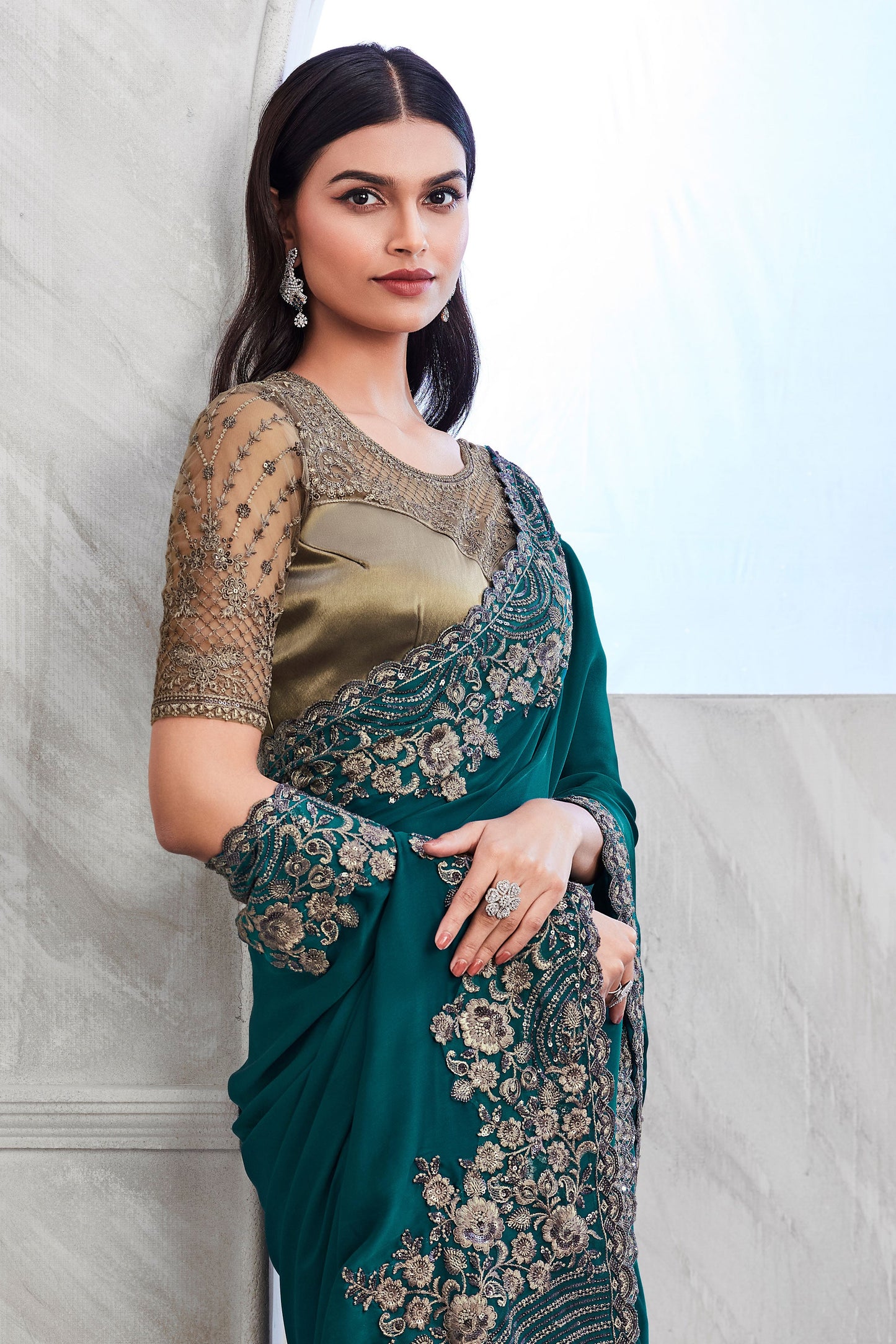 teal-embroidered-silk-saree-zb132288_2_SareeButa.com