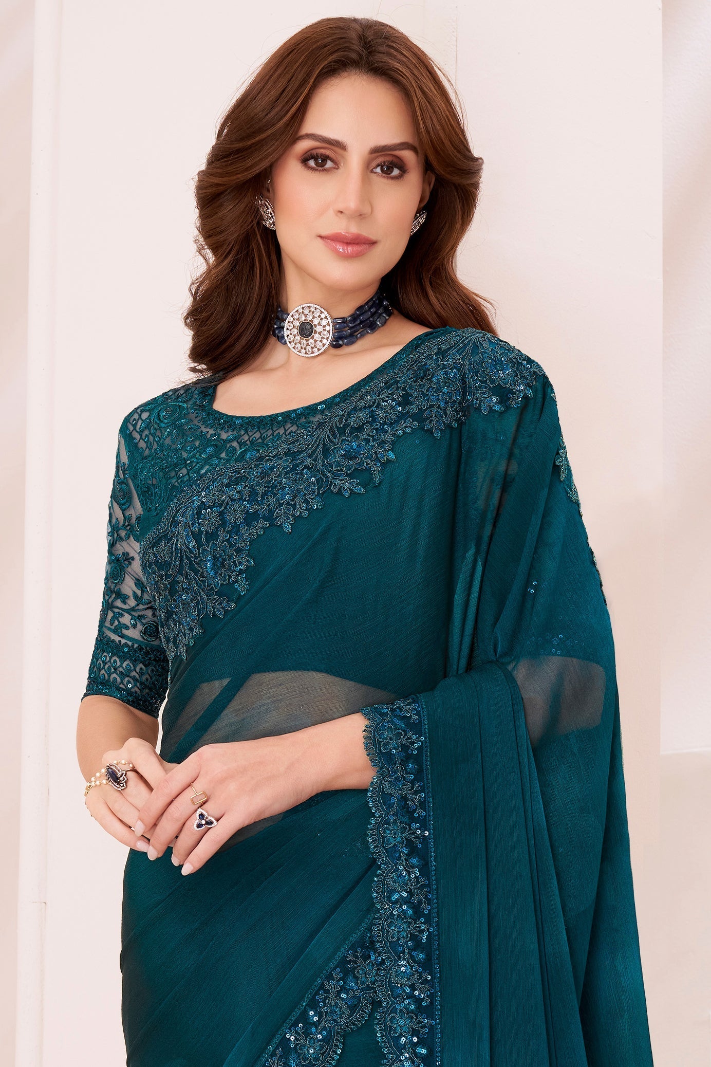 teal-embroidered-chiffon-saree-zb132159_3_SareeButa.com