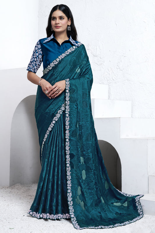 teal-embroidered-georgette-saree-zb133726_1_Sareebuta.com
